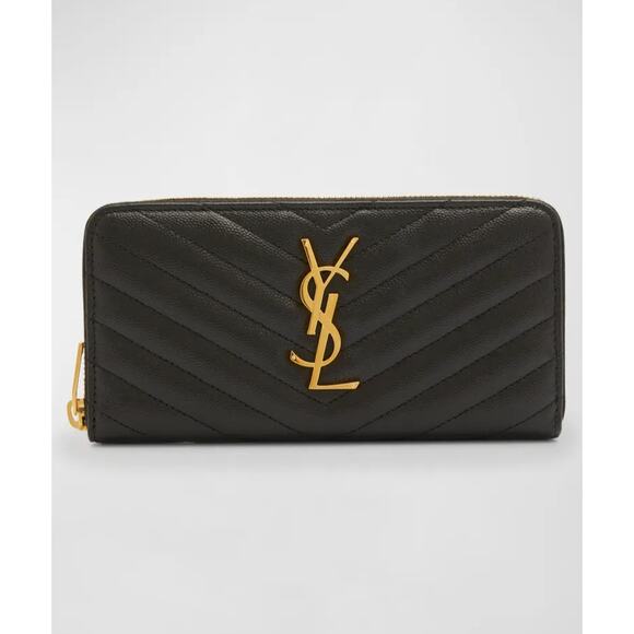 YSL Monogram Large Continental Zip Wallet in Grained Leather - Picture 2 of 10